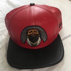 New Era Indian chief leather SnapBack